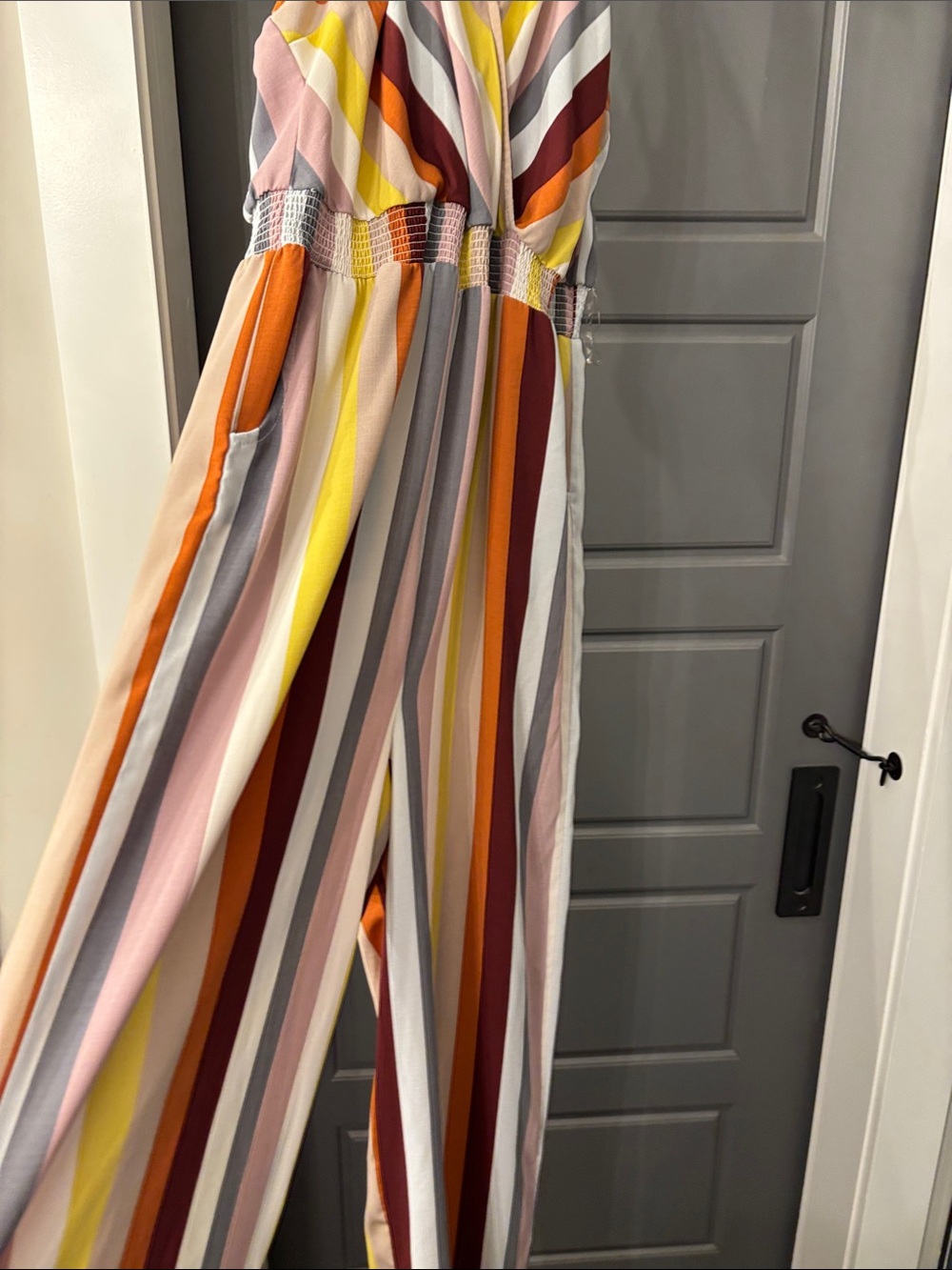 Xhilaration Striped Multi-Color Sleeveless Jumpsuit - Picture 3 of 6